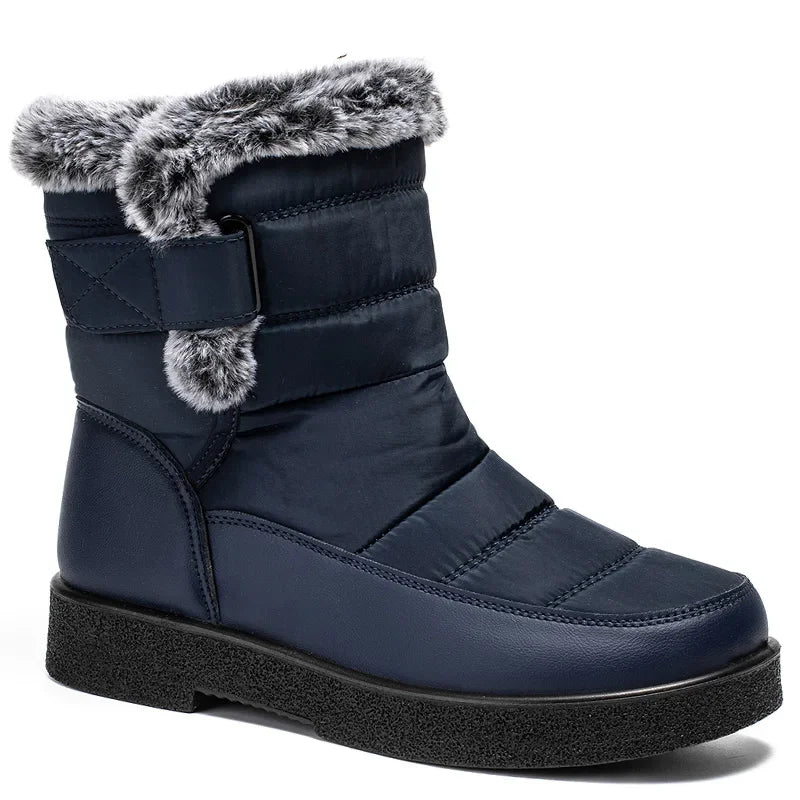 Women's Winter Boots 2024 New Fur Boots Women Low Heels Snow Boots Waterproof Winter Shoes For Women Winter Footwear Botas Mujer