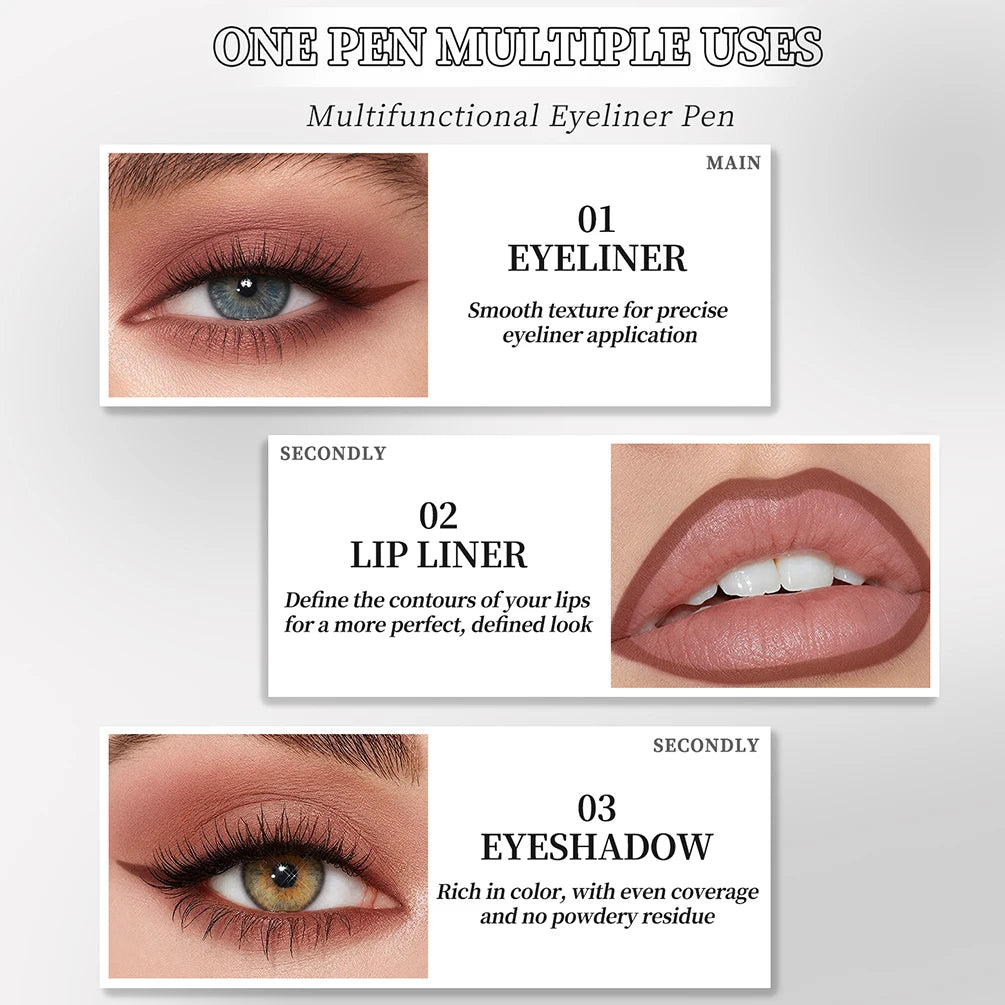 ART VALUE 6 Color Matte Eyeliner Pencil Makeup Sets Easy Coloring Sweat Proof Eyeshadow Pencil Lasting Shimmer Eyeliner Cosmetic