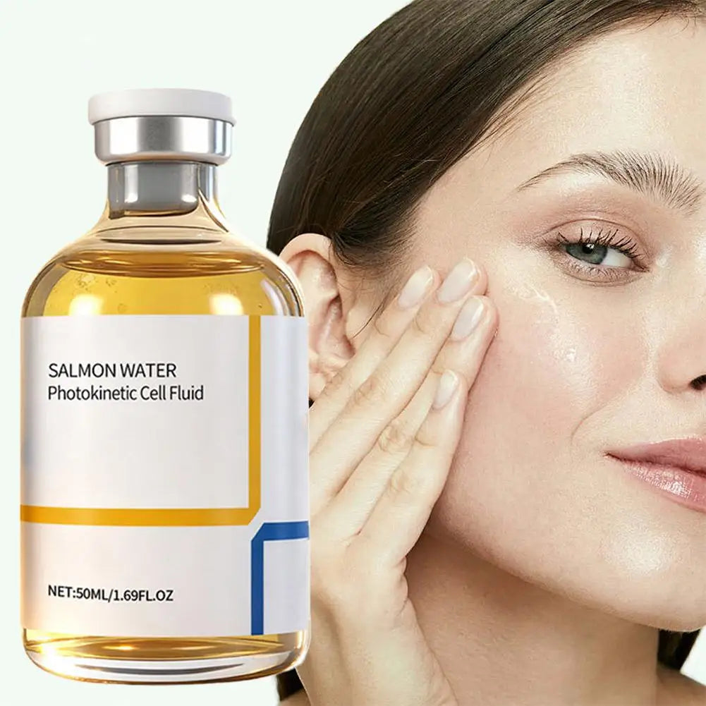 Korean Salmon Wrinkle Serum Skin Rejuvenation Essence, Strengthens Barrier Function, 24H Continuous Hydration Firming Skin Care