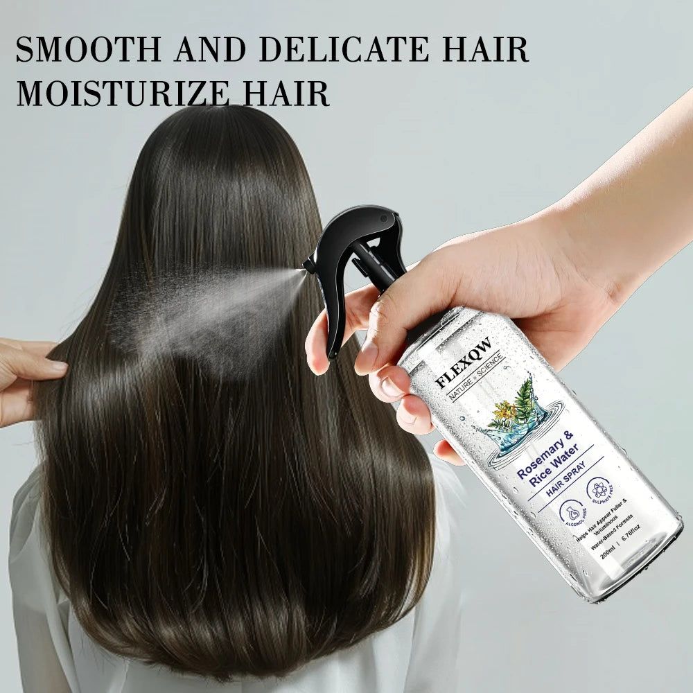 200ML Rosemary Rice Hair Care Spray, Rich in Rice and Rosemary Extract, Soft and Smooth Hair, Plump and Shiny Hair