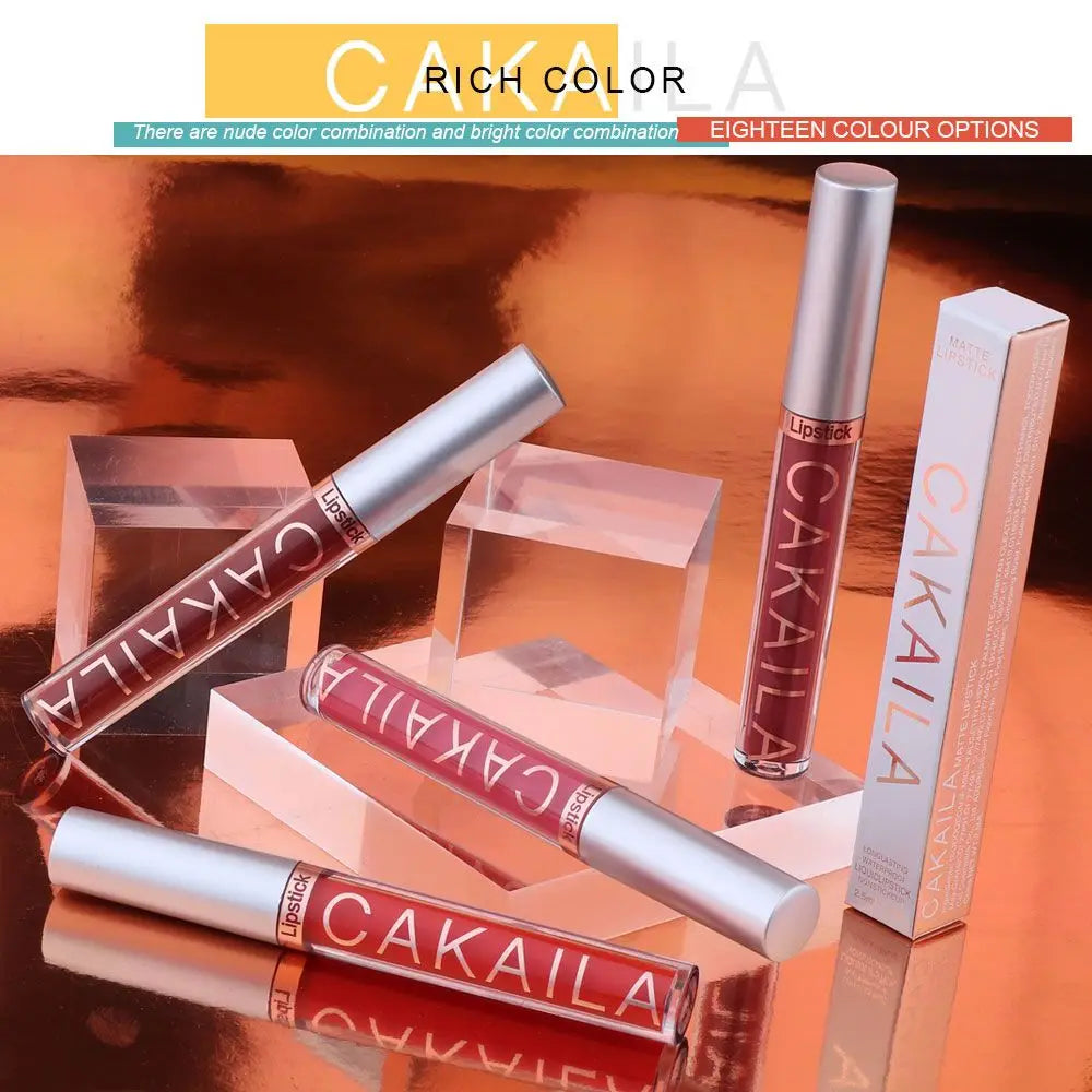 Cosmetics Lip Gloss 18 Colors Long Lasting Liquid Lipstick Lipstick Matte Waterproof