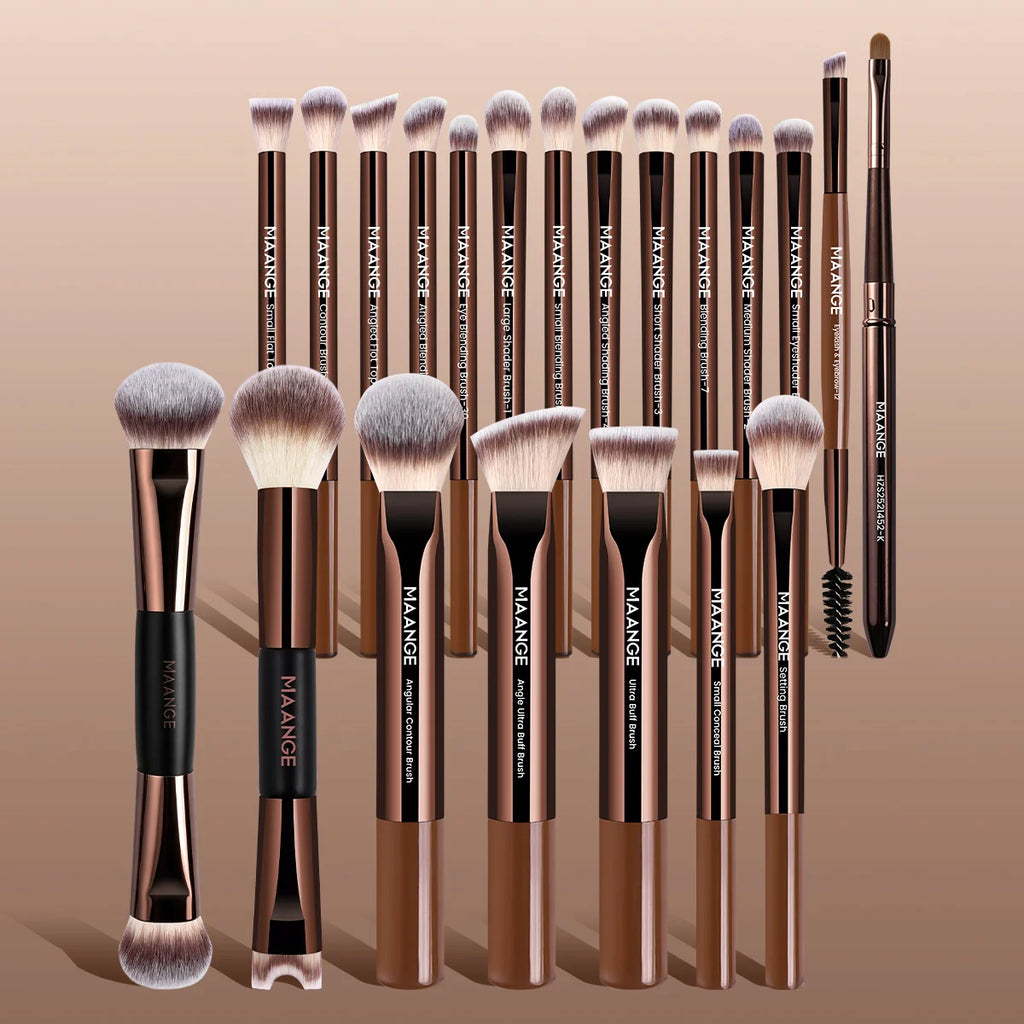 MAANGE 21pcs Makeup Brush Set Including Eyeshadow Brush Foundation Brush, BB Cream Brush Concealer Brush Mixed Brushes Makeup