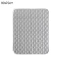 Pet Cooling Mat Breathable Dog Bed Pad Summer Cooling Bed For Cats Dogs Machine Washable Soft Comfortable Grey Mat All Sizes