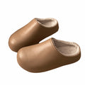 36-41 Women's Plush Slippers Keep Warm Solid Color Winter House Shoes Fleece Lined Anti-slip Warm Plush Slippers Household