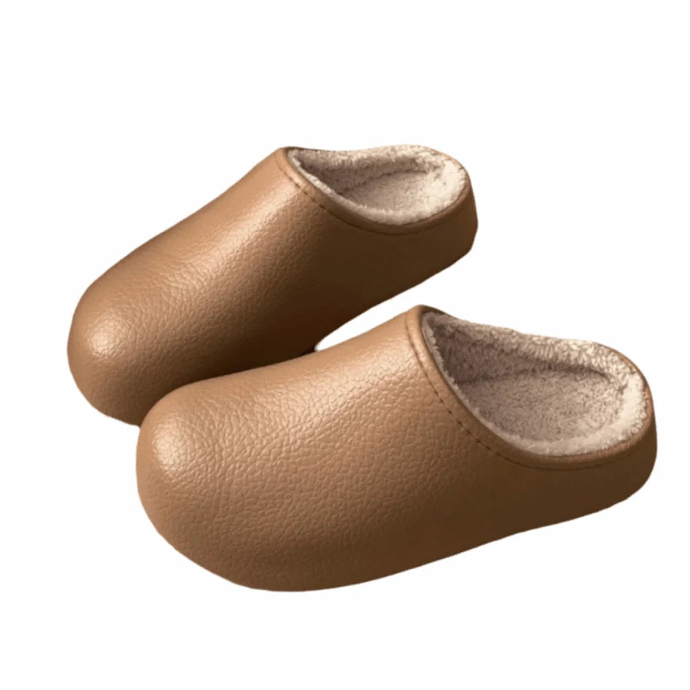 36-41 Women's Plush Slippers Keep Warm Solid Color Winter House Shoes Fleece Lined Anti-slip Warm Plush Slippers Household