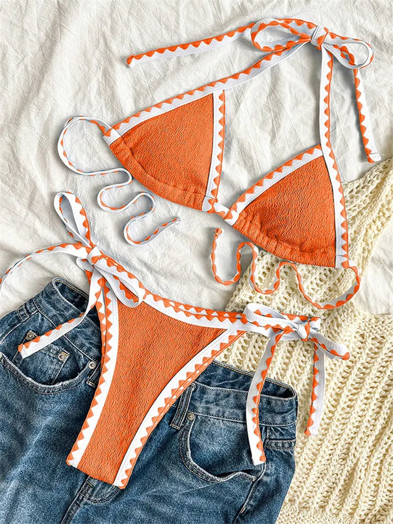 Bandage Sexy Brazilian Bikini Biquini Praia Swimwear Women Hot Swimsuit Traje De Bano Mujer Maillot Femme Monokini Badpak Dames