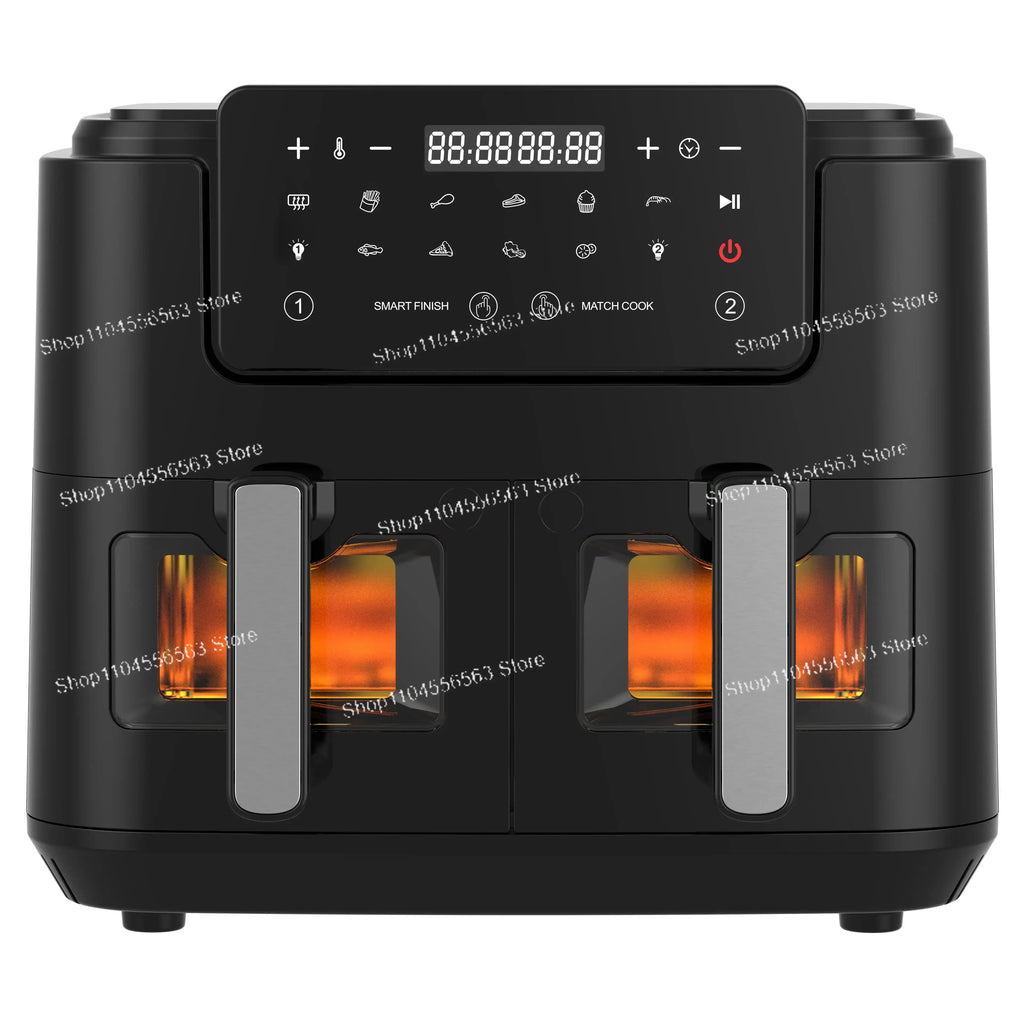 Intelligent Digital Control Air Fryer Oven Large Capacity Oil Free 9L Double Basket Multifunctional Electric Air Fryer