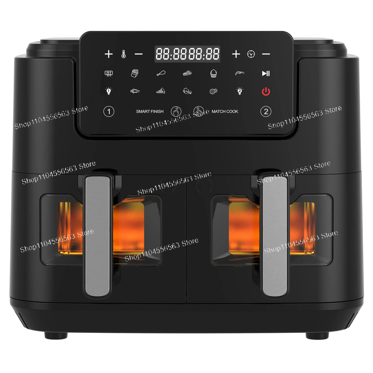 Intelligent Digital Control Air Fryer Oven Large Capacity Oil Free 9L Double Basket Multifunctional Electric Air Fryer