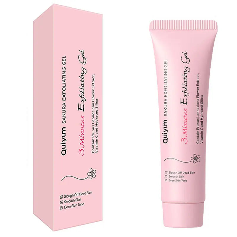 Sakura Exfoliating Gel, Face and Body Exfoliating Scrub Gel, Deep Cleansing Moisturizing Facial Exfoliator