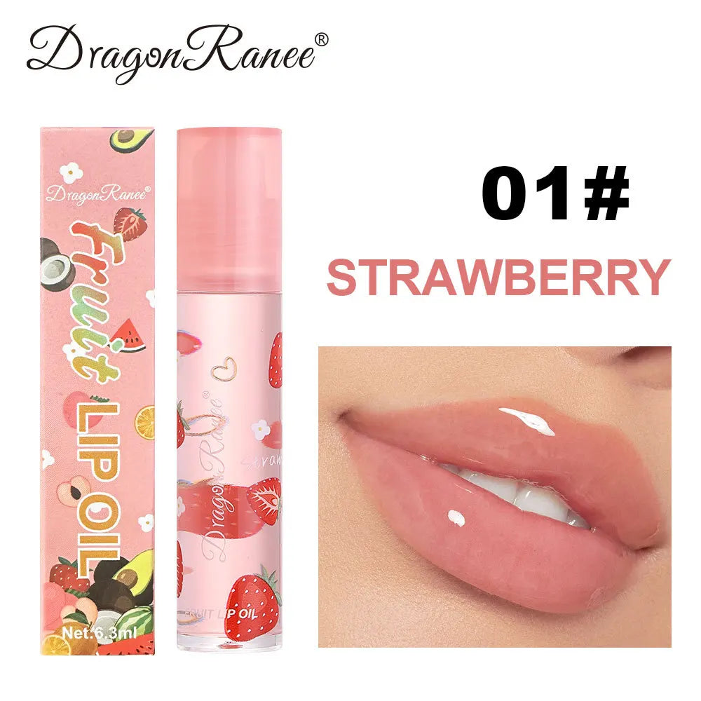 6 Colors Furit Lip Oil Plumping Lip Gloss Oil Moisturizing Lips Makeup Lip Balm Lasting Liquid Lipstick Nourishing Cosmetics