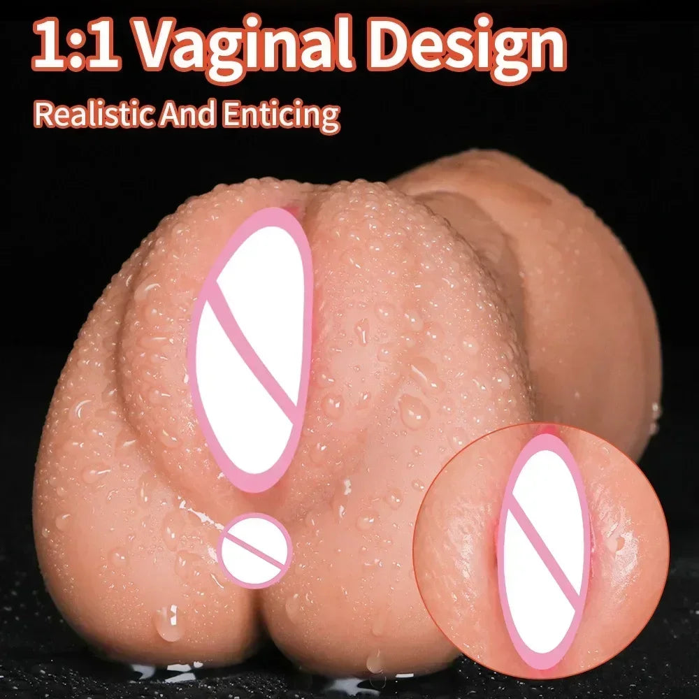 3 IN 1 Sex Toys Masturbation For Men Deep Throat Artificial Real Pussy Oral Male MasturbatorBlowjob Realistic Rubber Vagina