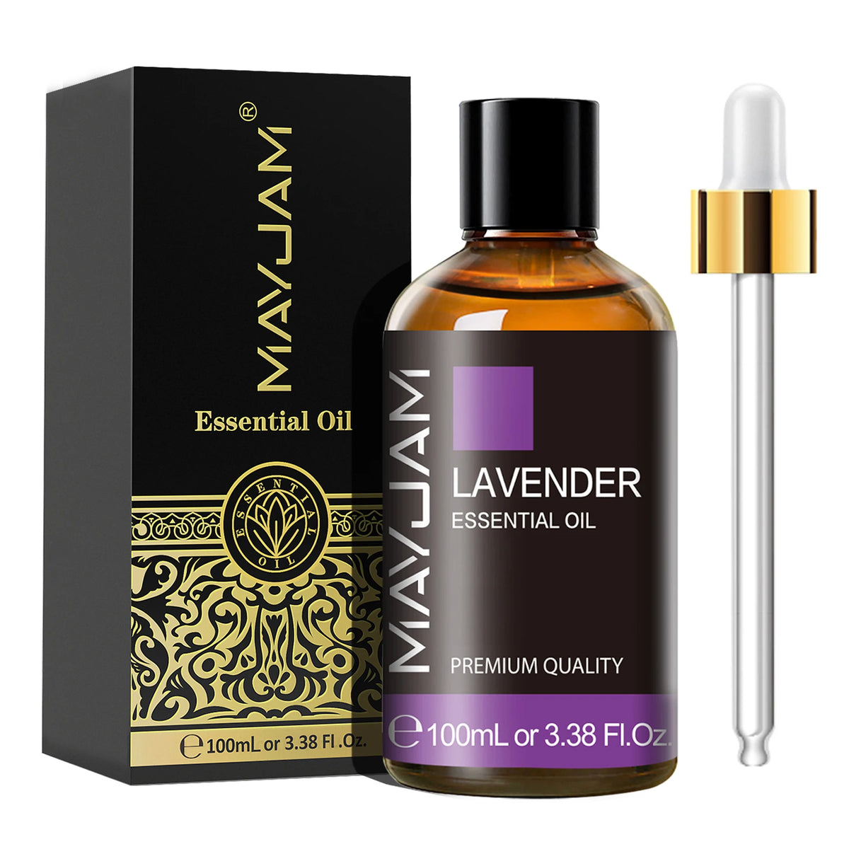 MAYJAM 100ml Pure Essential Oil with Glass Dropper, Aromatherapy Essential Oils Lavender Eucalyptus Rosemary Vanilla Aroma Oil