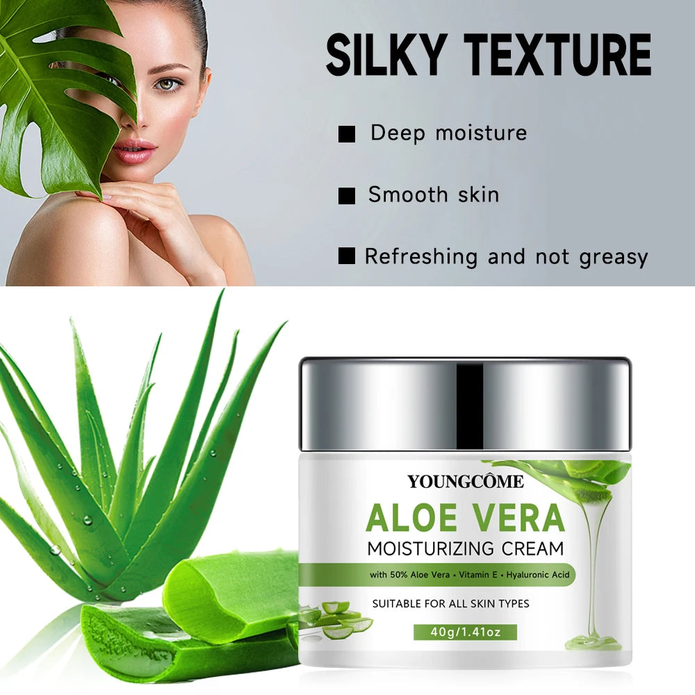 Natural Aloe Vera Gel Face Cream Moisturizing Blackhead Removal Creams For Women Korean Skin Care Products Cosmetics Nourishing