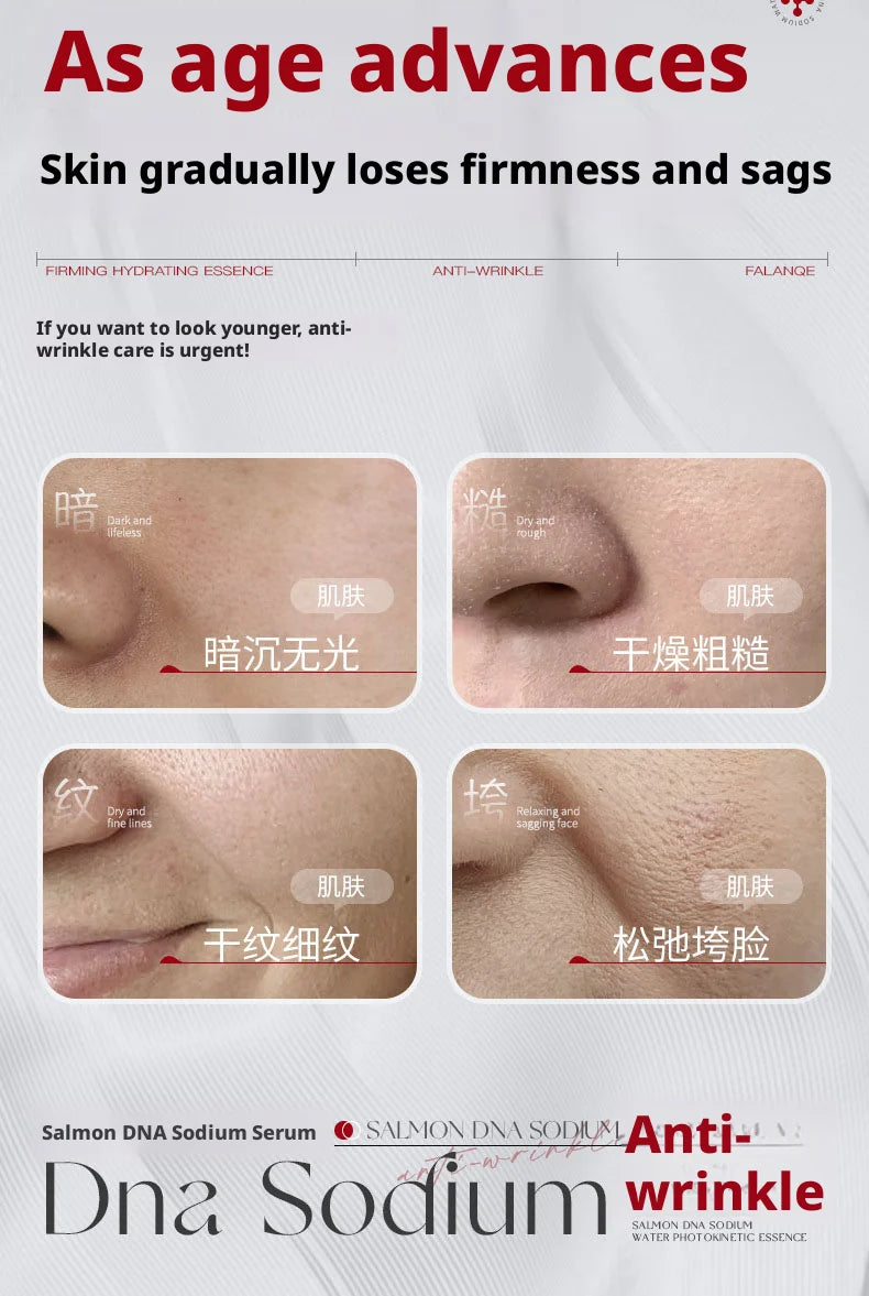 Salmon DNA Sodium Serum PDRN Collagen Facial Serum Whitening Firming Elasticity Skin Renewal Repair Korean Beauty 10pcs/pack