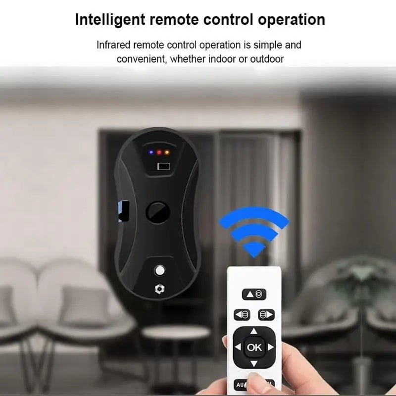 Window Cleaning Robot for Narrow Areas Auto Water Sprayer Glass Cleaner with Remote Control and Double Pad for Mirror 87HA