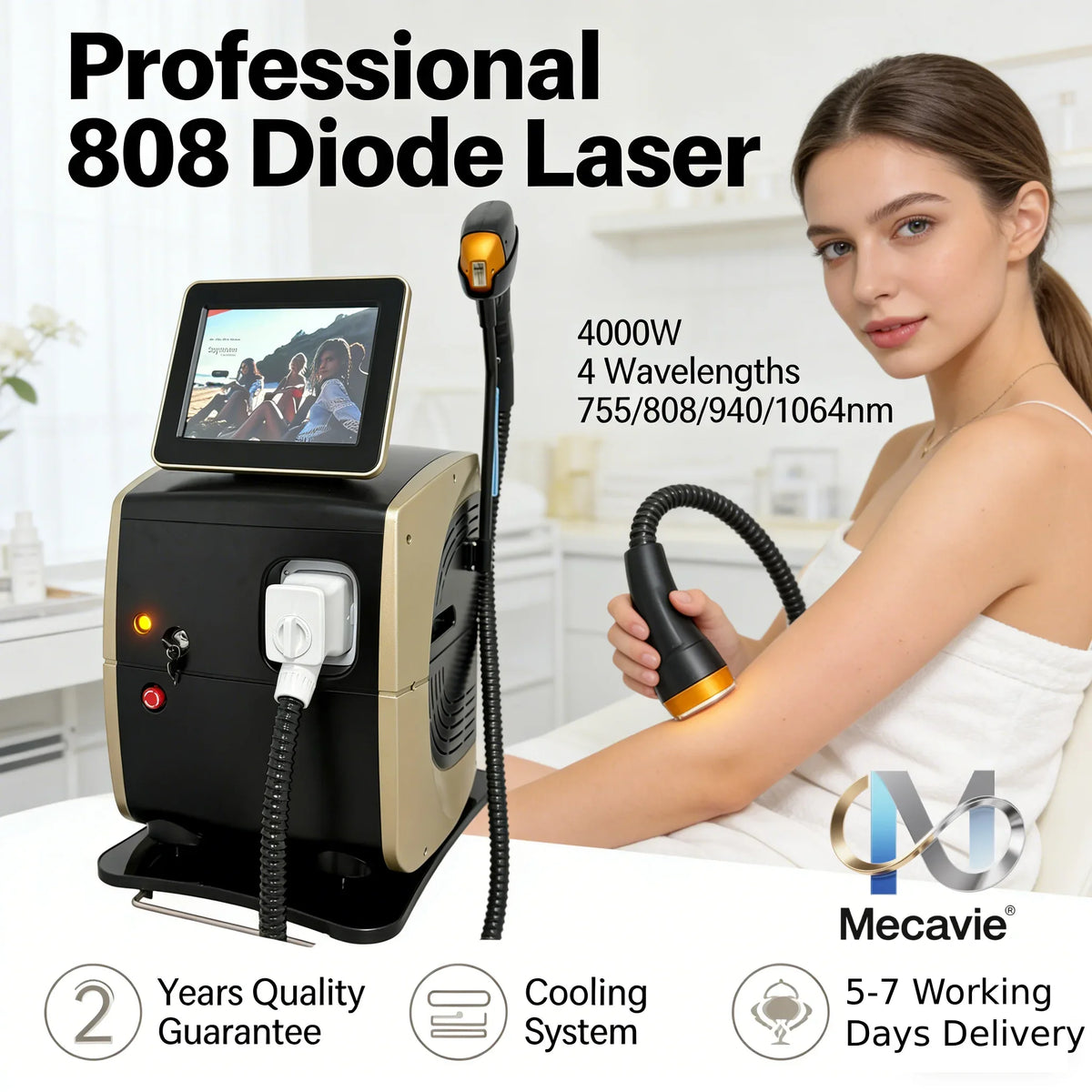 4 Wavelength 808Nm Ice Platinum Depilacion 755 1064 940 808nm Diode Laser Hair Removal 6000w Machine Skin Rejuvenation 2026