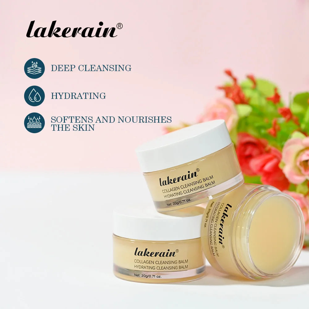 Lakerain Cleansing Balm Deep Cleansing Hydrating Softening And Nourishing Skin Gently Remove Facial Makeup Cleanser Balm