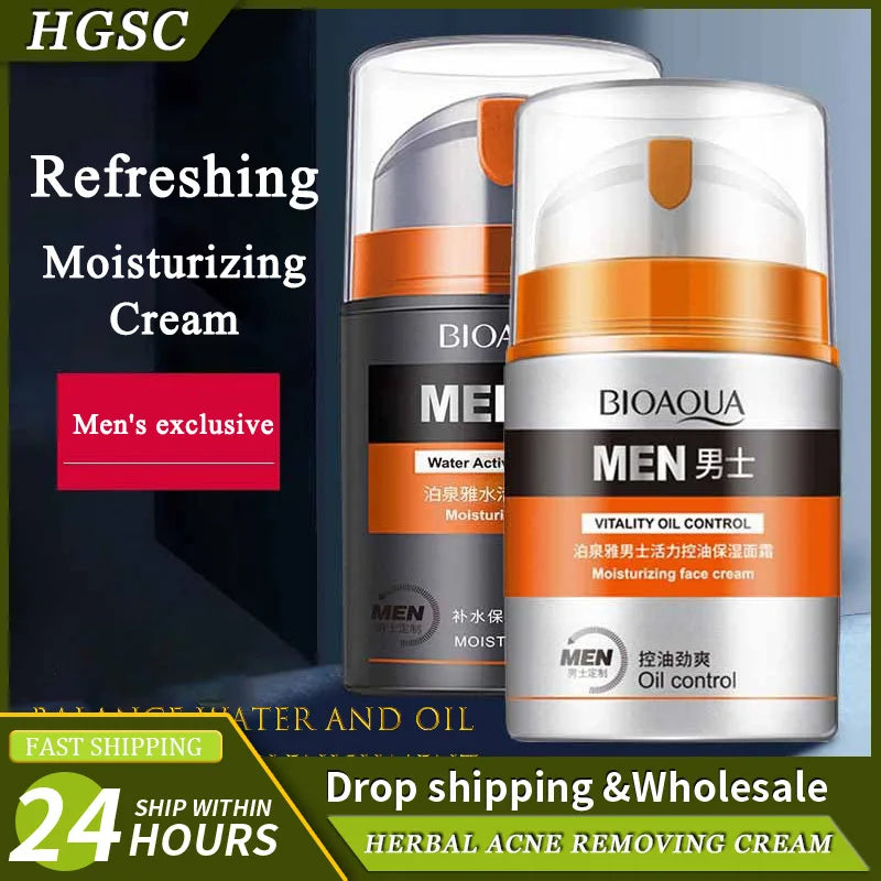 Men's Deep Oil Control and Moisturizing Face Cream Moisturizing Smoothing Wrinkles Shrinking Pores Skin Care Health Care for Men