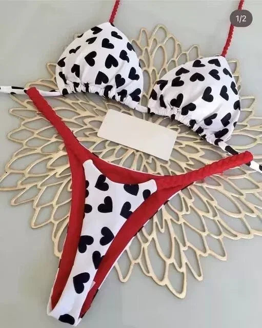 2026 New Sexy Women Bikini Set Beach Holiday Swimsuit Brazilian Thong Bikini Set Sexy Two Pieces Bathing Suit Women Beach Wear