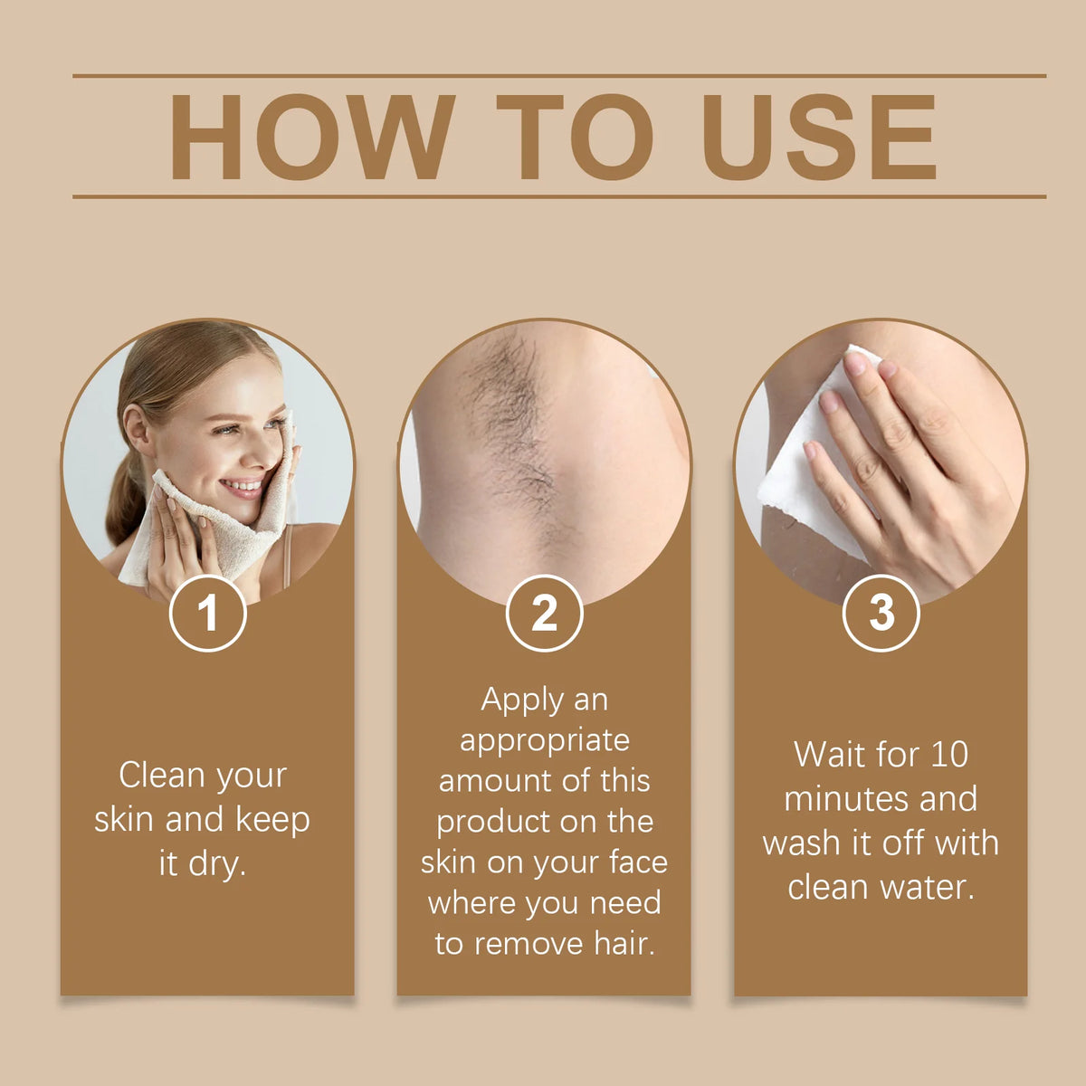 Coconut Hair Removal Cream for Body Face Legs Armpits Fast Gentle Depilatory Cream Women Men Sensitive Skin No Irritation 100g