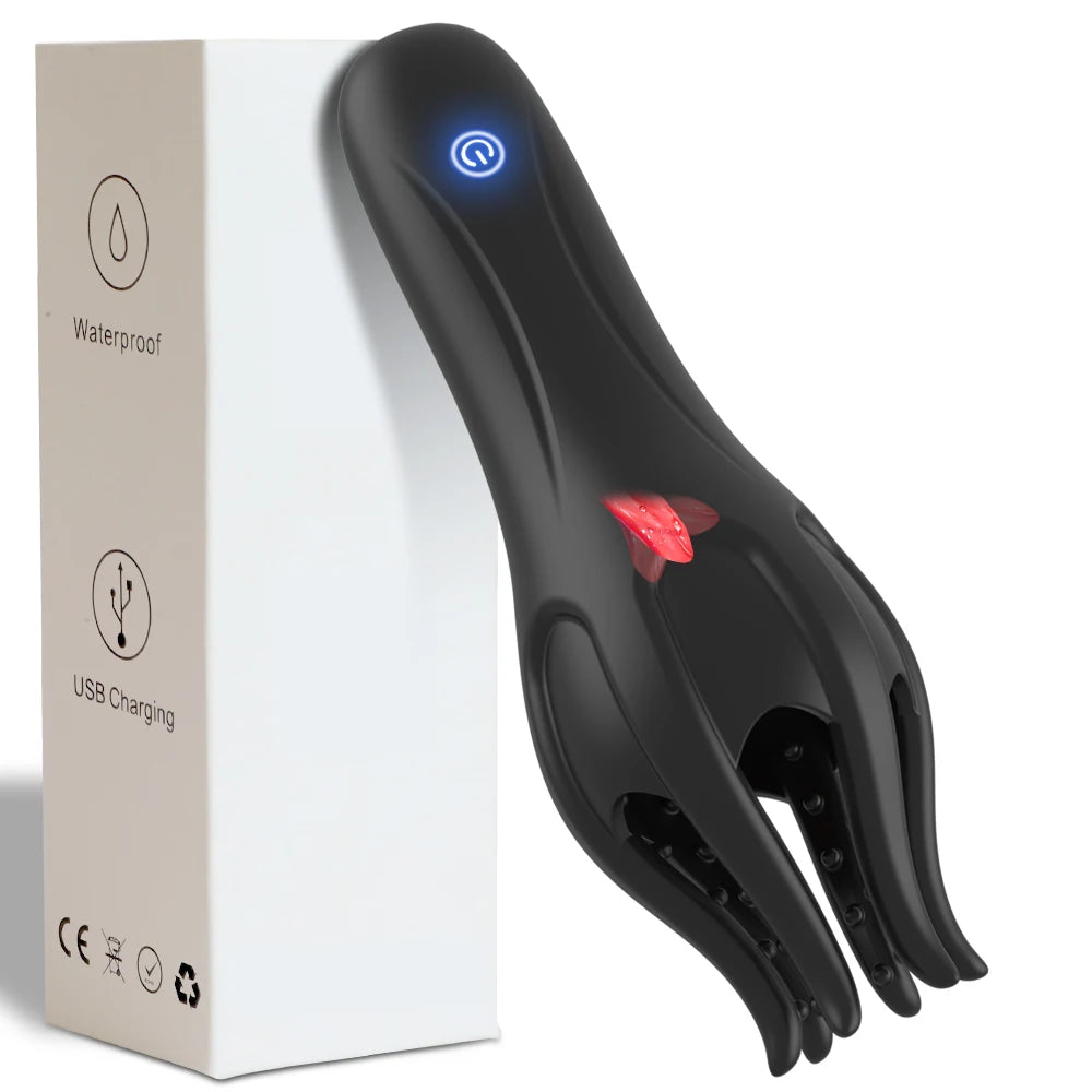 Sex Toy Glans Vibrating Masturbator For Men Tongue Licking Sex Oral Blowjob Lasting Delay Ejaculation Training Male Toy For Male