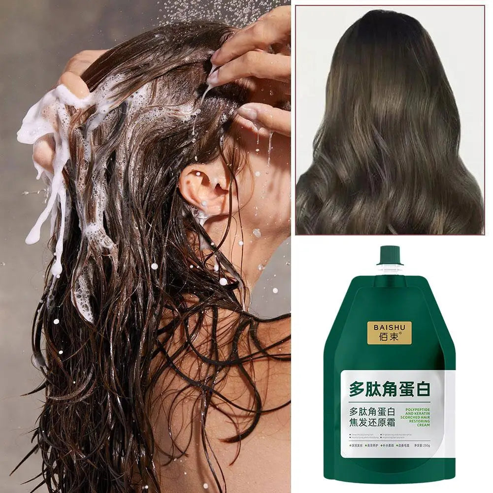 Collagen Hair Mask Polypeptide Peptide Keratin Hair Mask Oil Control Moisturizer Conditioner Smooth Frizz Damaged Hair Care