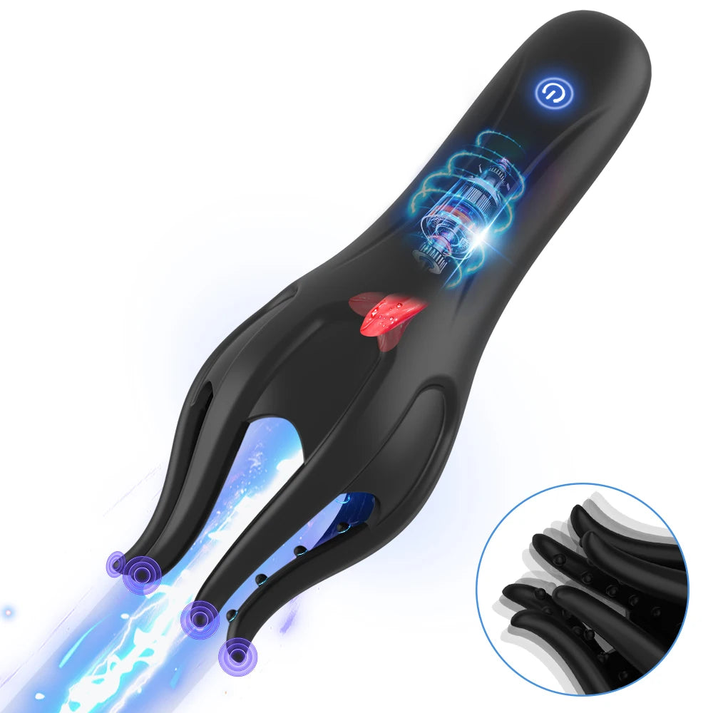 Sex Toy Glans Vibrating Masturbator For Men Tongue Licking Sex Oral Blowjob Lasting Delay Ejaculation Training Male Toy For Male