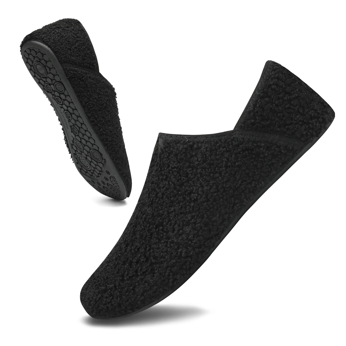 Indoor household shoes slippers soft-soled casual shoes non-slip lightweight fleece cotton shoes