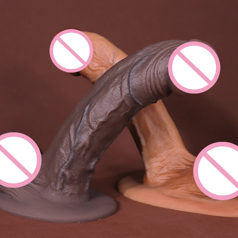 New Model Super Realistic Dildo,Erect Penis,Anal Plug,Real Large Testis,Adults Doods Sex Toy For Women Couple Flirting Sexuales
