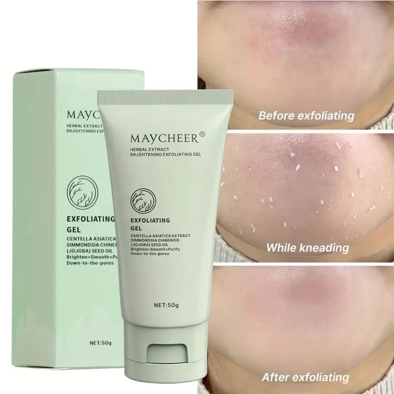 Herbal extract exfoliating gel, cleansing scrub gel, facial deep cleansing pores and exfoliation,moisturizing skin care products