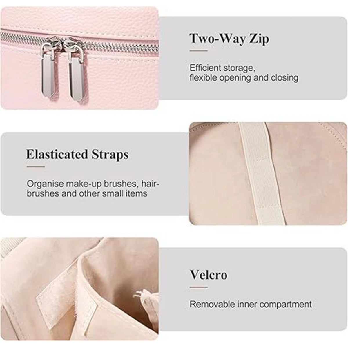 Portable Cosmetic Bag Organizer Large Capacity Travel Makeup Case Organizer for Storage Lipstick Eyebrow Pencil Cosmetics
