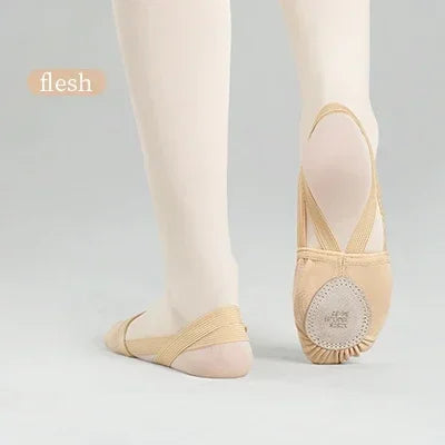 Women's Belly Shoes Half Sole Ballet Shoes Elastic Band Dance Shoes Rhythmic Gymnastics Lightweight Comfortable Shoes