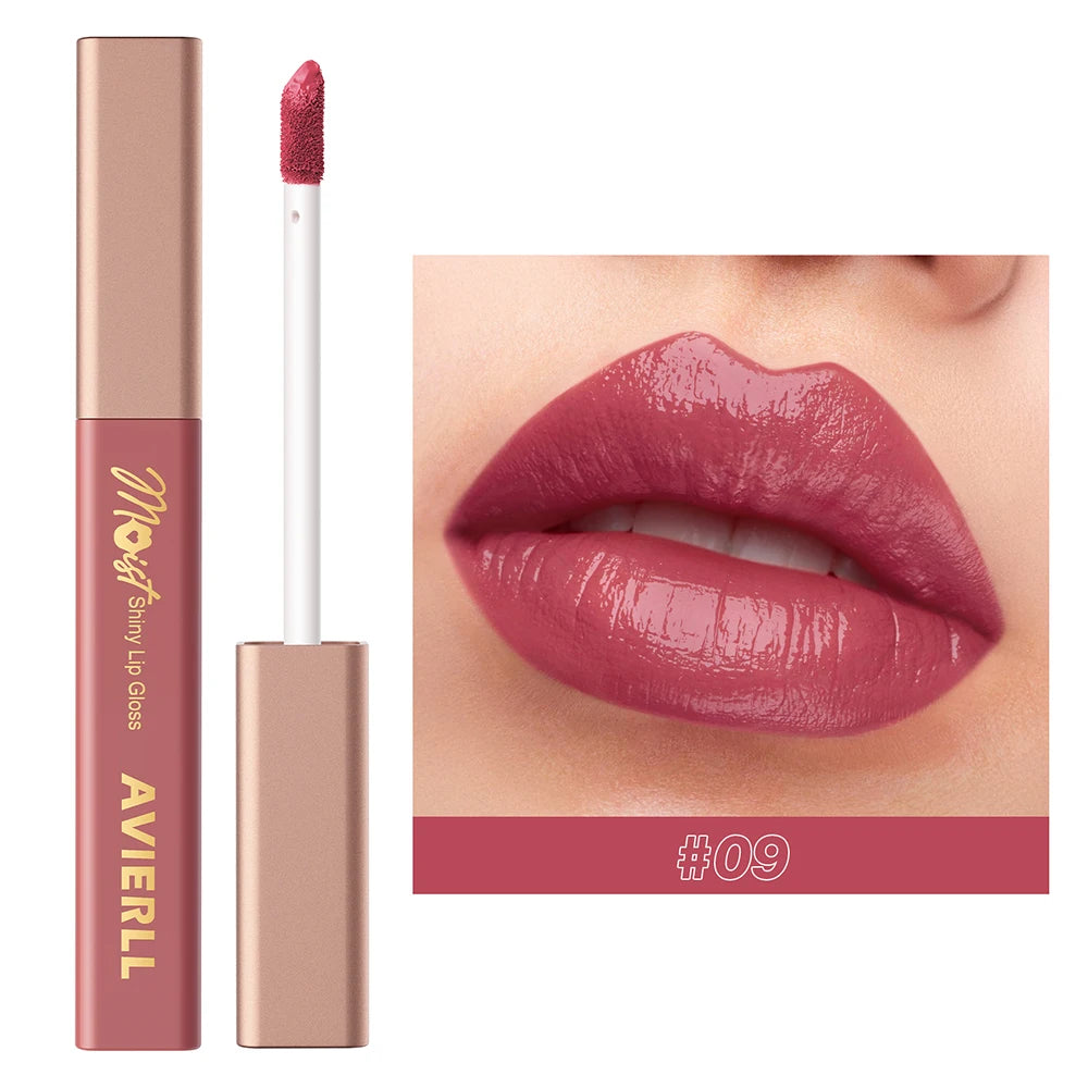 Lip Gloss Set Shiny Liquid Lipstick Long Lasting Moisturizing Non-Sticky Plump Hydrating Lip Balm Women's Makeup Halloween Gift