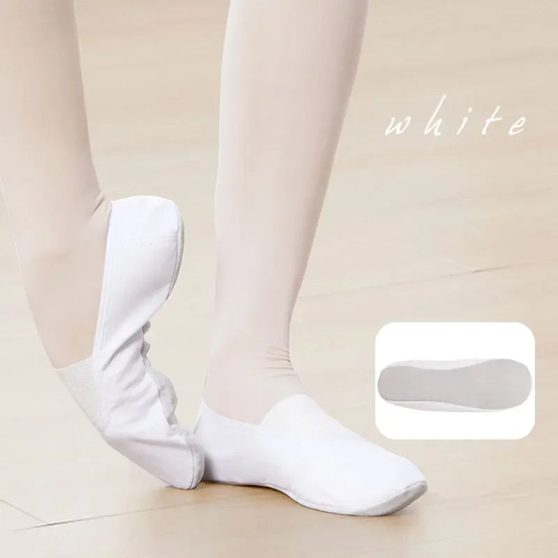 Professional Gymnastics Shoes Ballet Shoes For Girls Whole Leather Sole Standard Yoga Fitness Ballet Shoes Woman Soft Dance Shoe