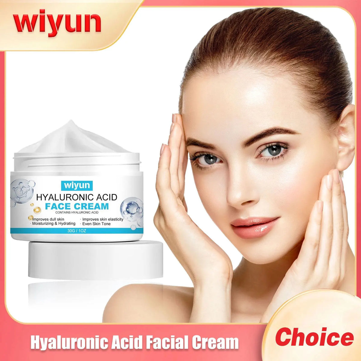 Hyaluronic Acid Cream For Face Pore Shrinking Oil Control Skin Rejuvenation Moisturizing Brightening Anti Aging Korean Skin Care