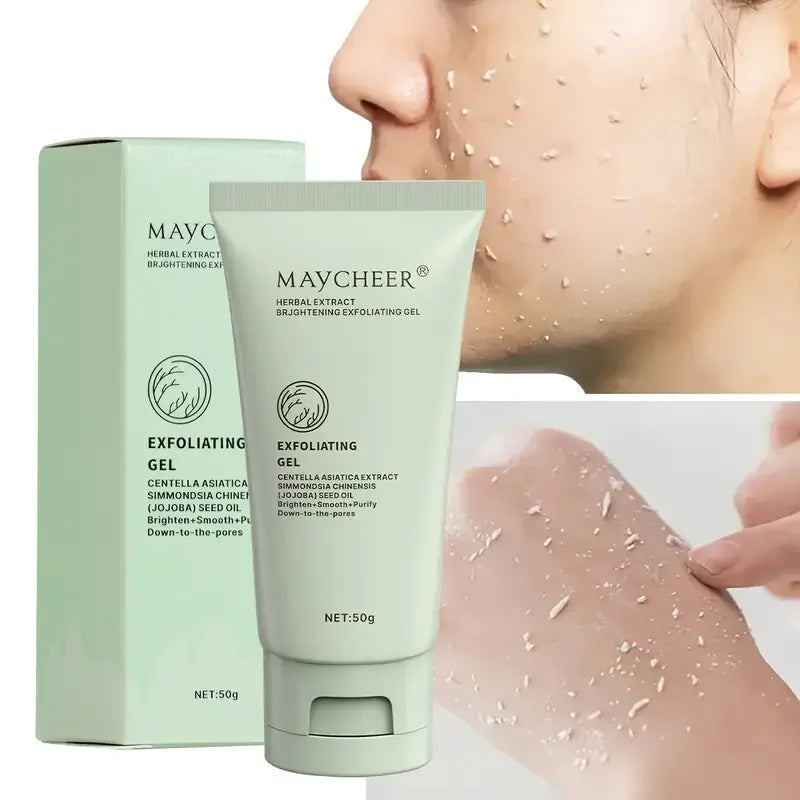 Herbal extract exfoliating gel, cleansing scrub gel, facial deep cleansing pores and exfoliation,moisturizing skin care products