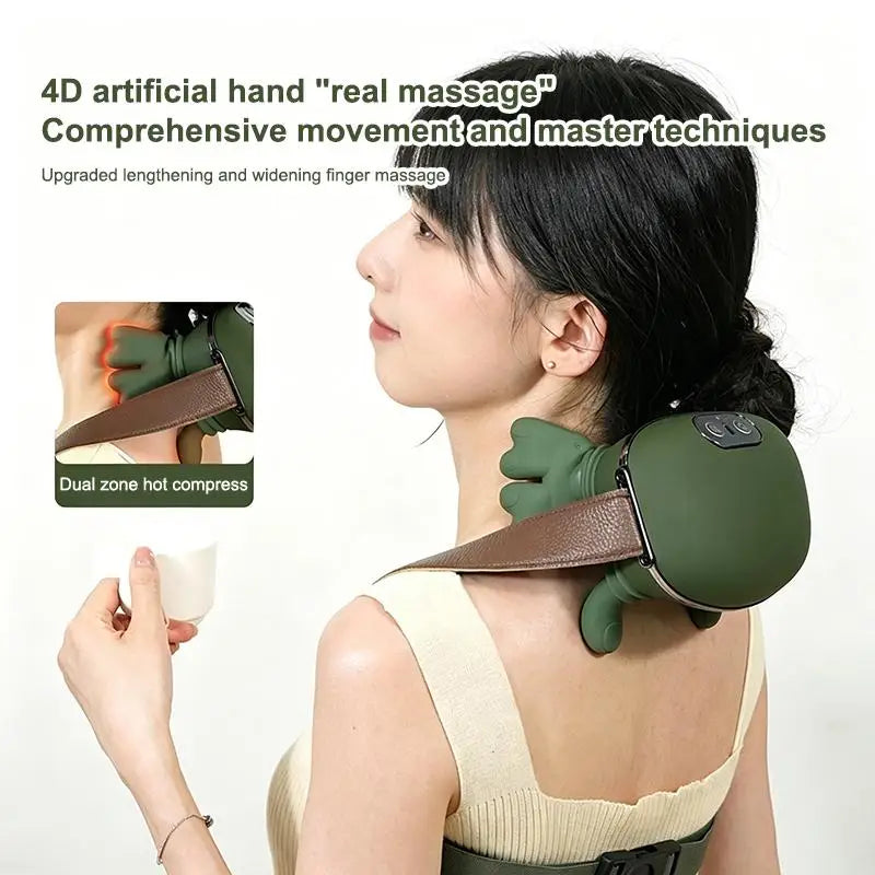 Shoulder And Neck Massager With Realistic Five Finger Massage Technique Perfect For Home Office Travel Muscle Soreness Relief