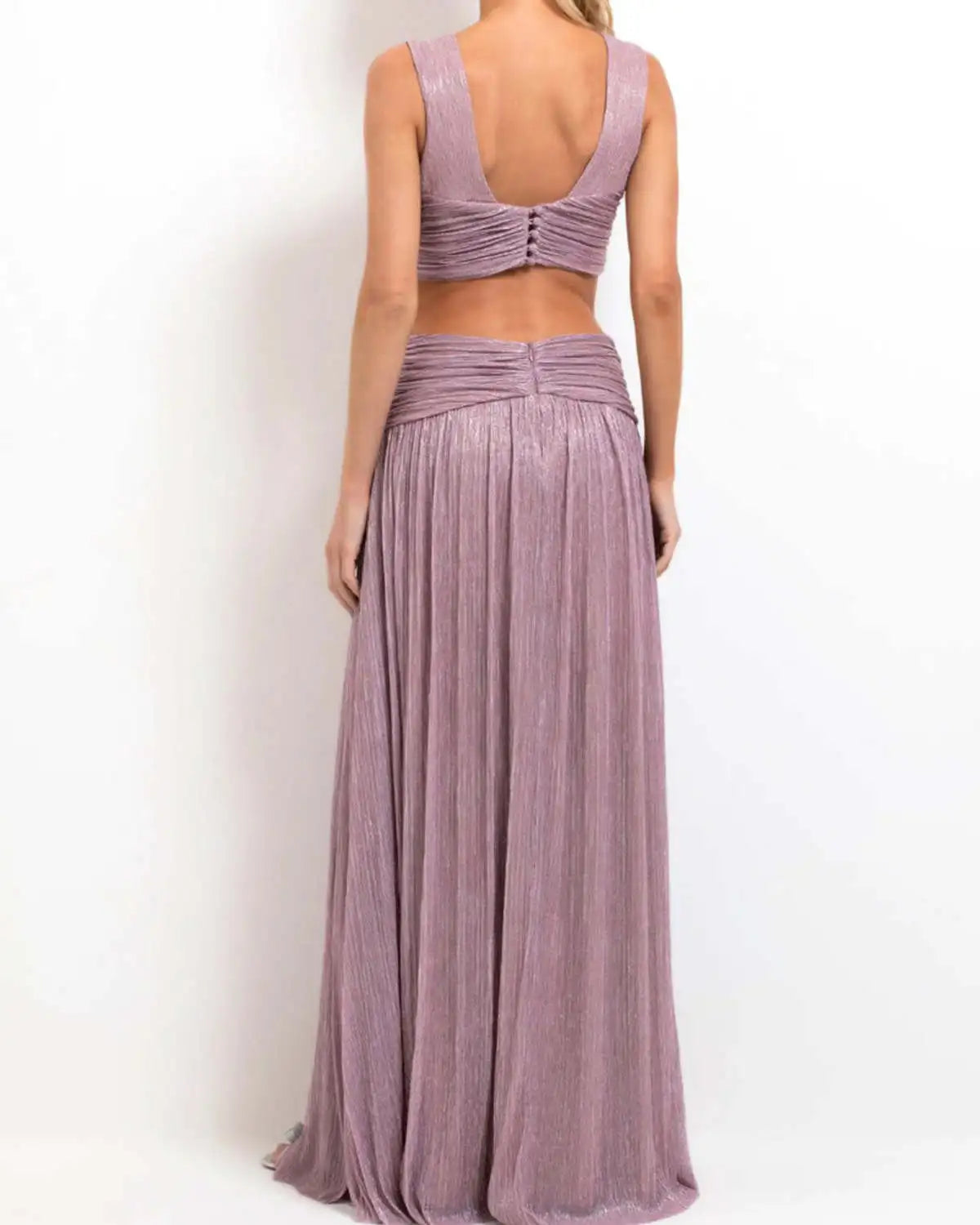 Elegant Dress Temperament Evening Dresses Sexy Vestidos Largos Hot Style French Solid Color Sleeveless Backless Slit Slim Party