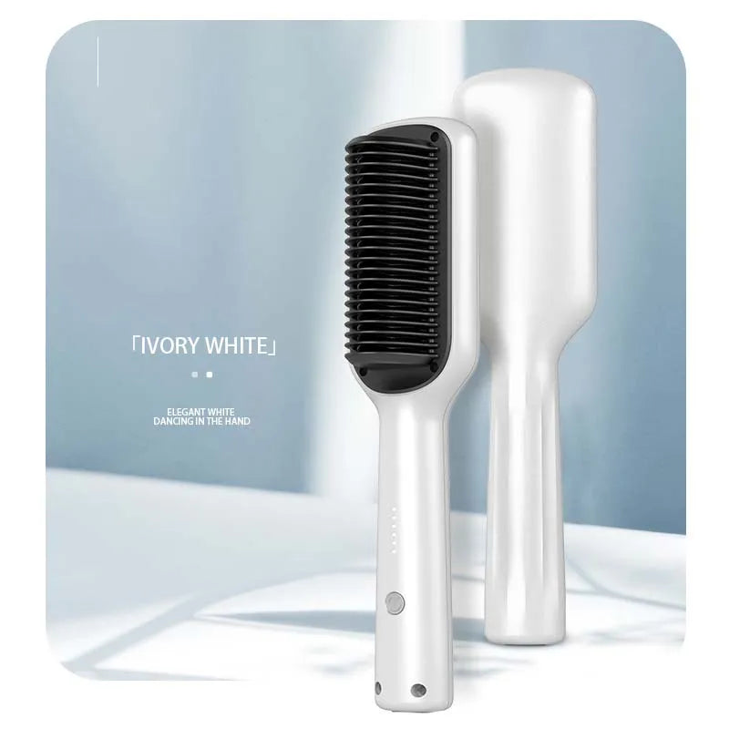 Electric Hair Brushes Hair Straightener Comb 2 in 1 Straight Curler Electric Care Flat Iron Comb Heated Styling Tools