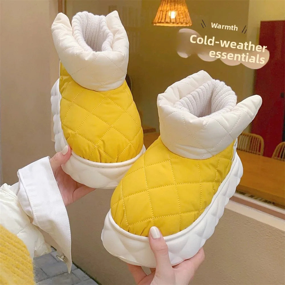 Fashionable Sporty Winter Snow Boots Men Women Waterproof down Cloth Thick Bottom Short Boots Cotton Shoes Trendy Cool