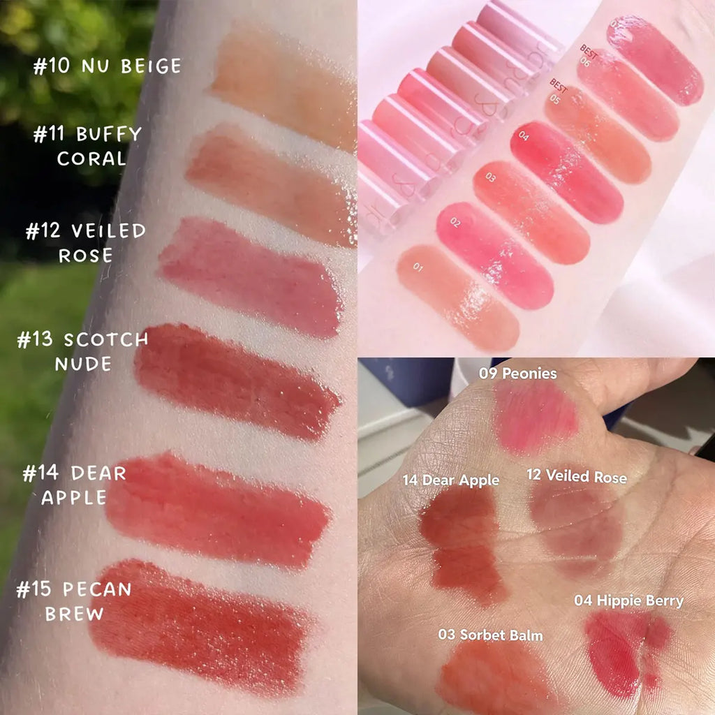 [ClearanceSale] rom&nd GLASTING MELTING BALM,Plumping Hydration,Lightweight Feel,Transparent Look,Korean Cosmetic,Korean Makeup