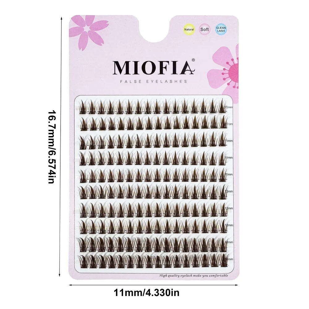 10 Row Anime Lashes Cosplay Lash Natural Wispy Natural Mink Eyelashes 3D Individual Manga Eyelash Clusters Makeup Tools