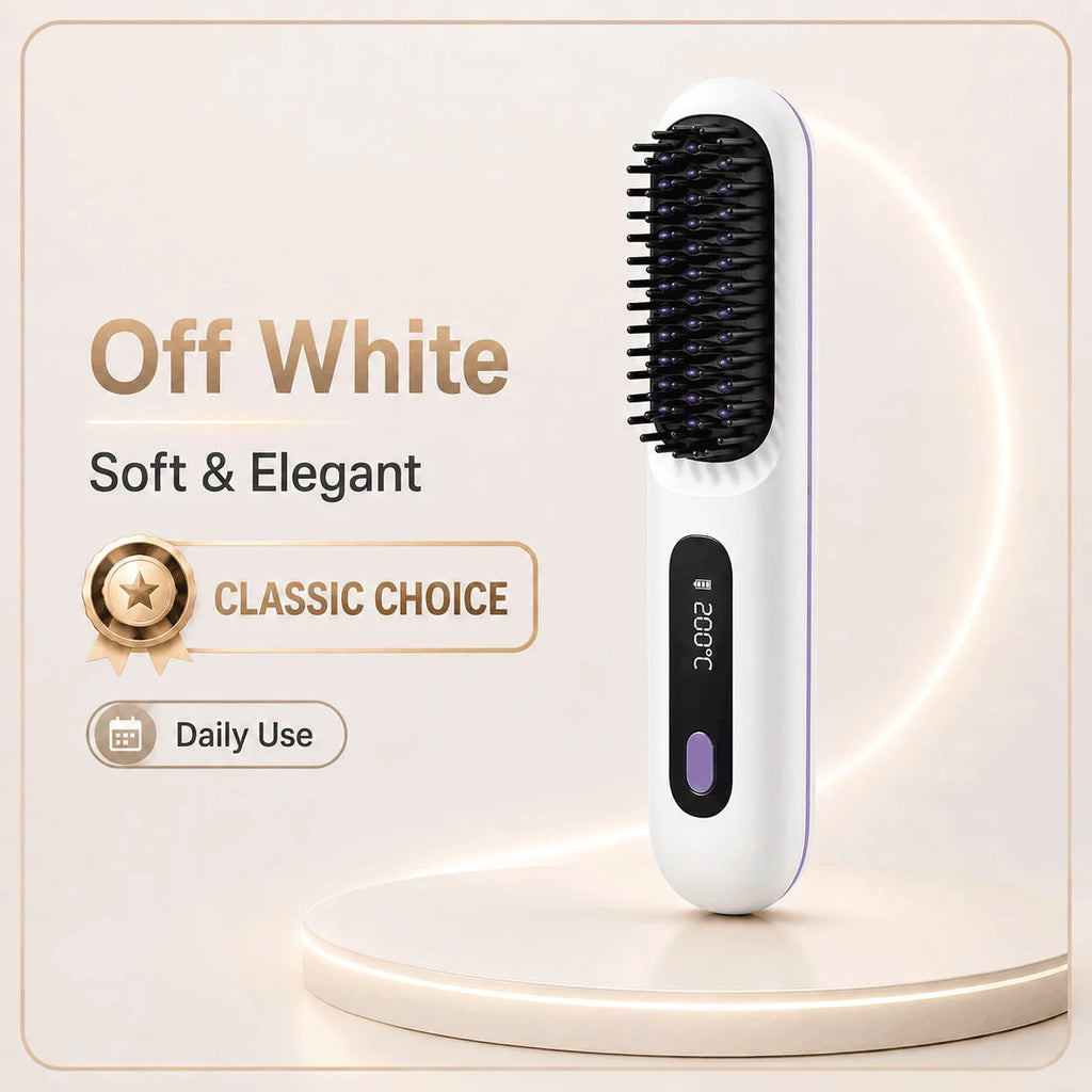 Electric Hair Straightening Brush Wireless mini Cordless Hair Straightener Comb Wireless Ceramic That Is Cheap Wireless mini