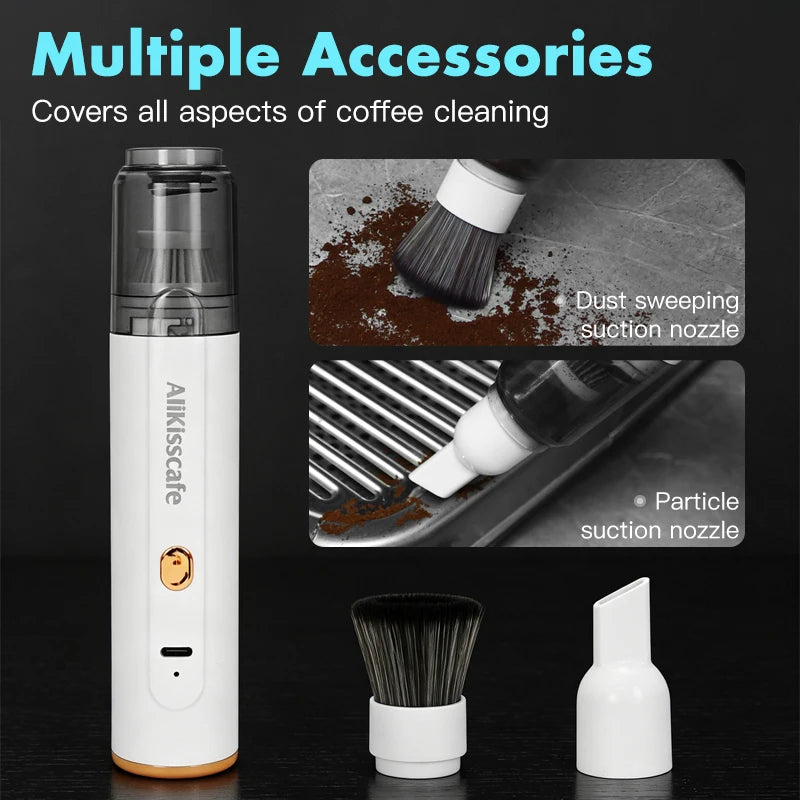 AliKisscafe Coffee Grounds Vacuum Cleaner Portable Grinder Remover Brush for Bar Car Desktop Barista Tools Espresso Accessories