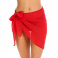 Women Swimsuit Coverups Beach Short Sarongs Bikini Wrap Mini Skirt Club Party Sheer Chiffon Hip Waist Scarf Swimwear Cover Ups