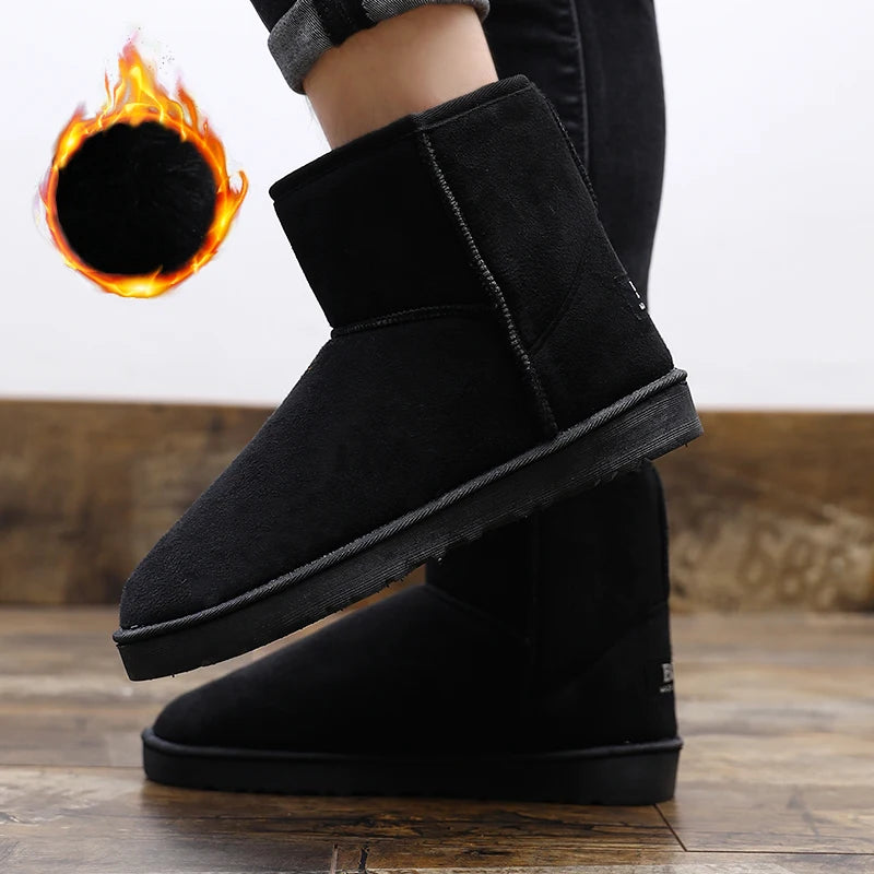 Large Size 49 Snow Boots For Men Women Platform Warm Plush Men's Winter Boots Slip-on Ankle Boots Men Botas Para Hombre