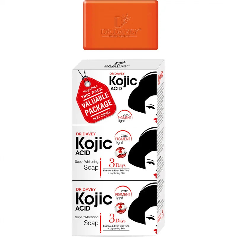 3pcs Kojic Acid Soap Cleansing and Moisturizing Handmade Soap for Bathing, Face Washing, and Skin Moisturization