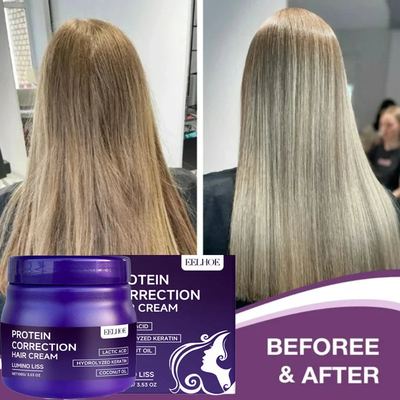 Keratin Straightening Hair Mask Restore Hair Soften Gloss Straightener Deep Repair Conditioner For Dry Damaged Frizzy Hair