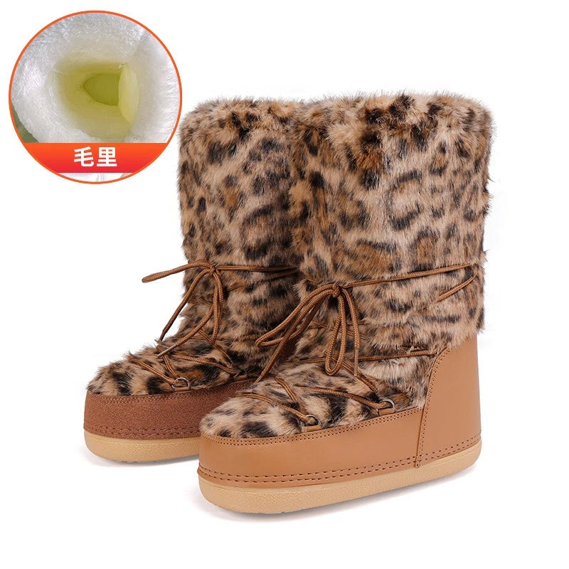 New Winter Women Shoes Exquisite Plush Ultra Warm Snow Boots for Woman Comfort Platform Outdoor Boots Designer Shoes Botas Mujer