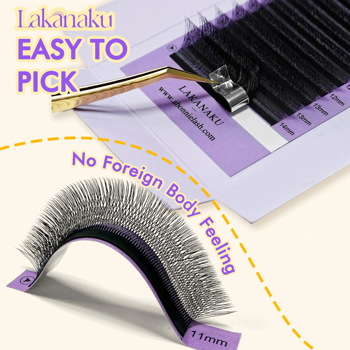 LAKANAKU Pointed Spikes Fibras Tecnologicas Pestañas Sharp Spike Flexible Light Lashes
